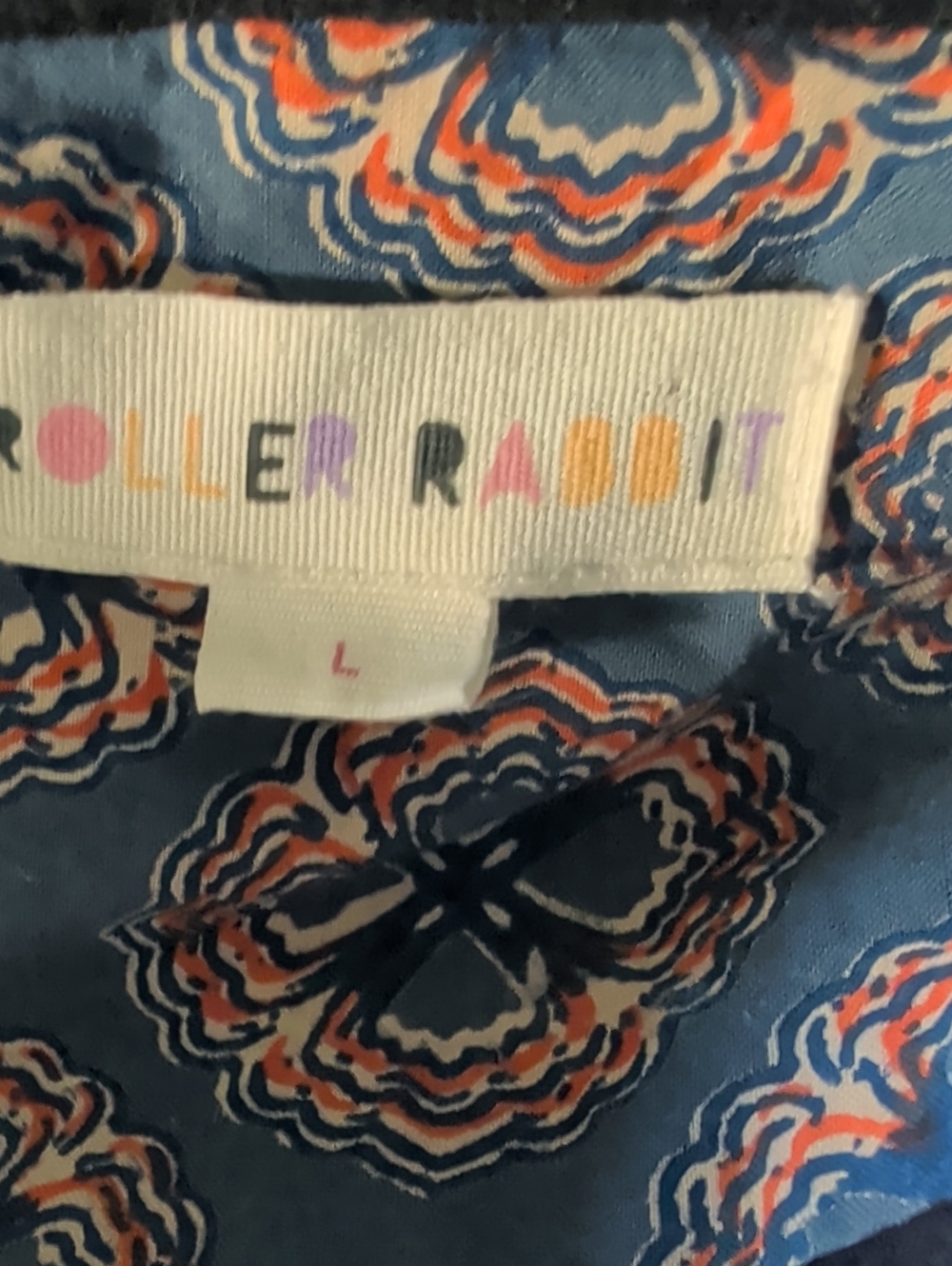 Roller Rabbit Quilted Button Front Cotton Jacket Size Large - Picture 7 of 7